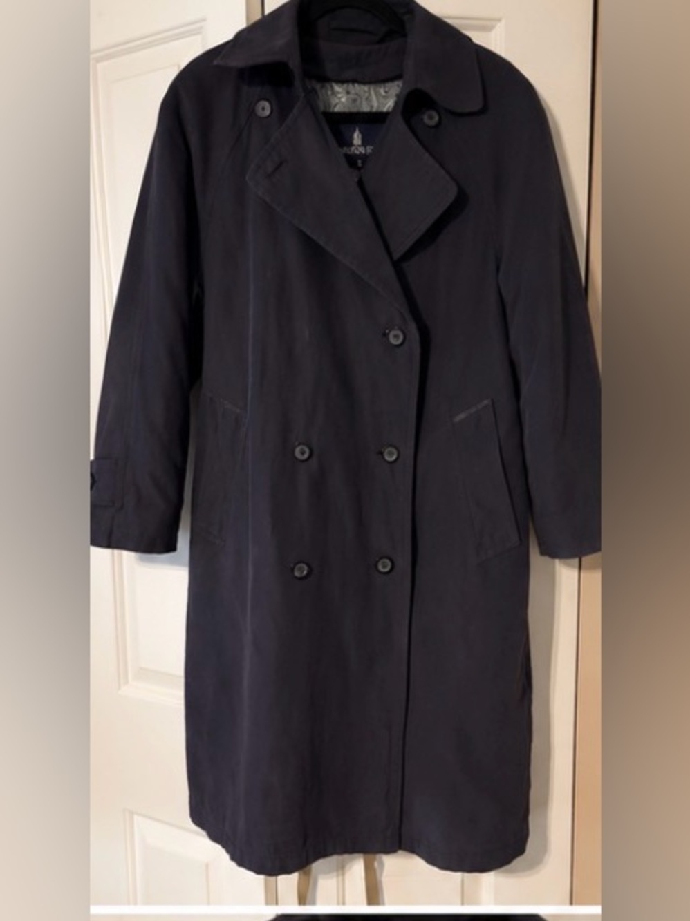 London Fog Women’s Double-Breasted Trench Coat with Removable Zip-Out Lining | S